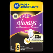 Always Ultra Platinum Secure Night Extra Grip 16 Sanitary Towels