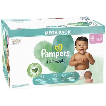 Pampers Harmonie Size 4 Diapers 80 Count 9-14 Kg