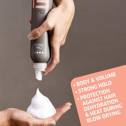 Wella Professionals EIMI Extra Volume Strong Hold Heat Protection Professional Hair Styling Mousse 300ml