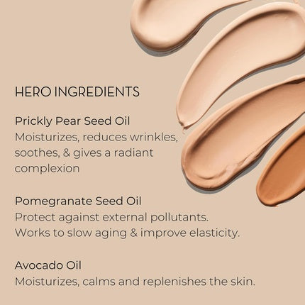 Inika Organic BB Cream Foundation Vegan Makeup with Hydrating Prickly Pear