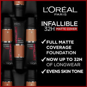 L'oreal Paris Infaillible 24h Matte Cover Foundation No. 300-Amber 30ml