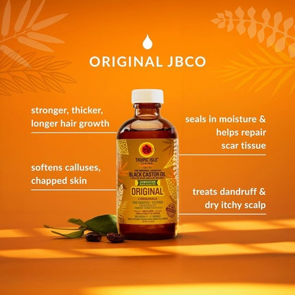 Jamaican Black Castor Oil Rich in Vitamin E Omega Fatty Acids Minerals for Hair Growth Skin Conditioning Eyebrows Eyelashes