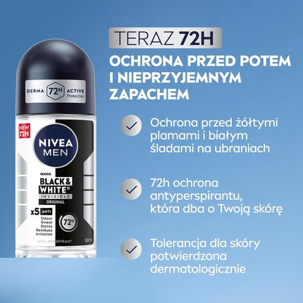 Nivea Men Black & White 48H Invisible Original Antiperspirant for Men