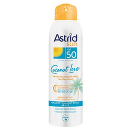 Astrid Coconut Love Spray Of 50 Invisible Dry Sun Spray Spf 50 150 Ml