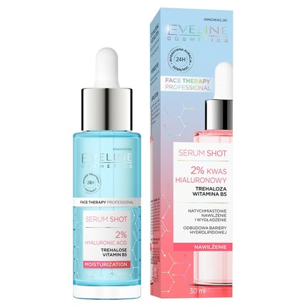 Eveline Serum Shot 2% Hyaluronic Acid Moisturizing And Smoothing Serum For Face 30ml