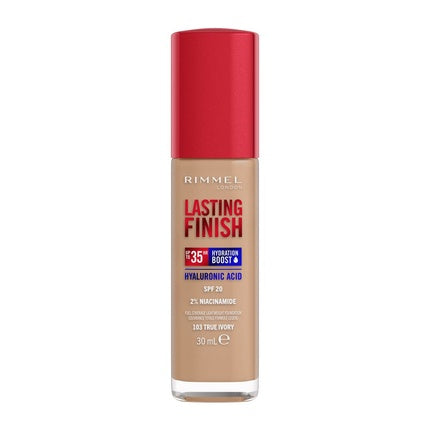 Rimmel Lasting Finish 35h Strongly Moisturizing And Long-Lasting Coverage Foundation With Spf20 103 True Ivory 30ml