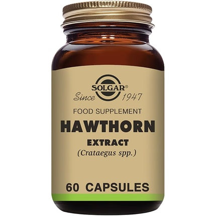 Solgar Standardized Full Potency Hawthorne Berry Herb Extract Vegetable Capsules 60 Count