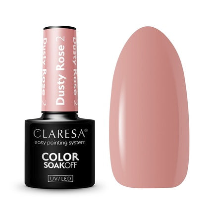 Claresa Soak Off Uv/Led Dusty Rose Hybrid Nail Polish 002 5g