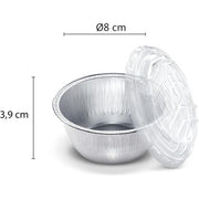 Cuki Aluminium Trays with Ultra-Strength Lids Round 10 Pieces