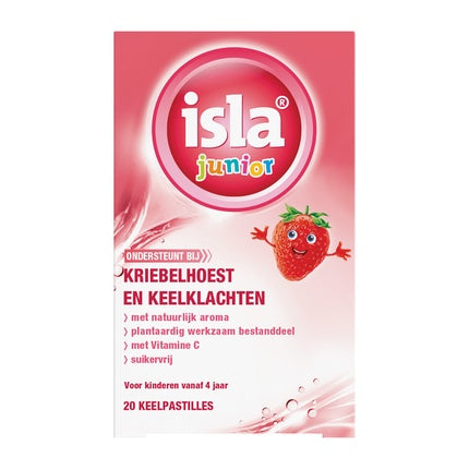 Isla Junior Strawberry Sugarfree Pastilles