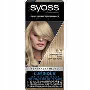 Syoss Permanent Blond Hair Dye 8_5 Light Ash Gray Blond