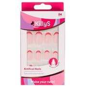 Killys Artificial Nails French Red - 24 Pieces