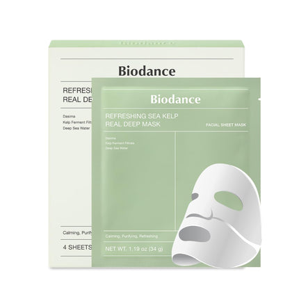 Biodance Refreshing Sea Kelp Real Deep Mask 1 Box 34g X 4 Pieces