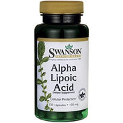Swanson Alpha Lipoic Acid Natural Supplement Supporting Healthy Blood Pressure and Carbohydrate Metabolism 120 Capsules 100mg