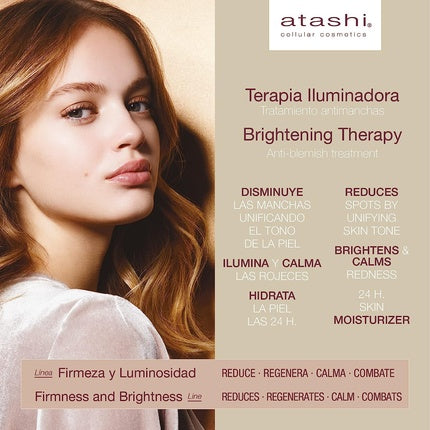 Atashi Anti-Fatigue Brightening Protective Therapy Moisturizes and Reduces Skin Imperfections with Nanoweiβ Liposomes and Vitamin C 50ml