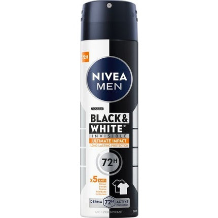 Nivea Men Invisible Black & White Ultimate Impact Antiperspirant Spray 150 Ml