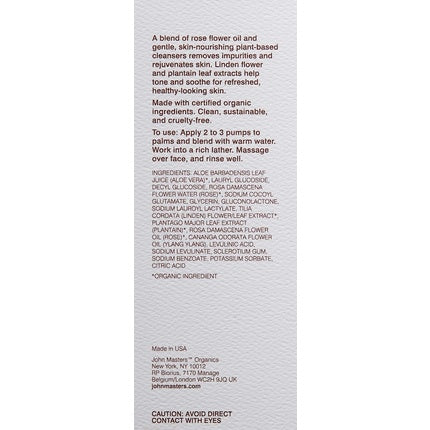 Foaming Face Wash with Rose and Linden Flower