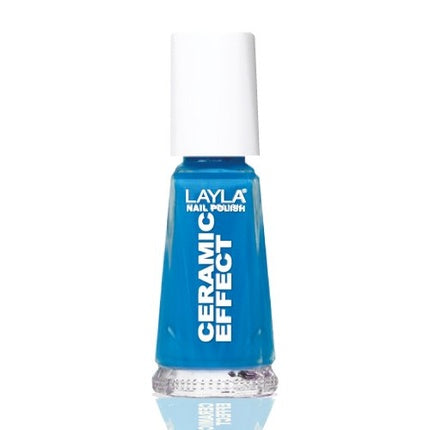 Layla Cosmetics 1243R23-038 Ceramic Effect Nail Polish Aquamarine 0.01l