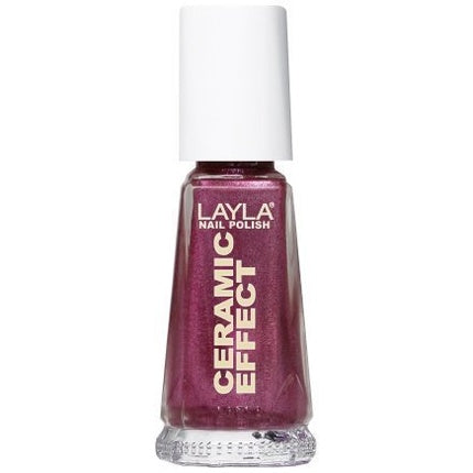 Layla Cosmetics 1243R23-044 Ceramic Effect Nail Polish Flashy Fuchsia 0.01L