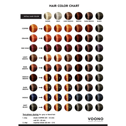 VOONO Natural Hair Colour Henna Wine Red