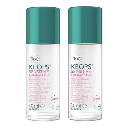 Roc Keops Roll-On Deodorant Sensitive 30ml - Pack of 2