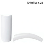 Xanitalia Pro Xan Pro French Round Tips With Short Band - 10 Sizes, 25 Pieces