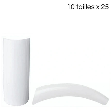 Xanitalia Pro Xan Pro French Round Tips With Short Band - 10 Sizes, 25 Pieces