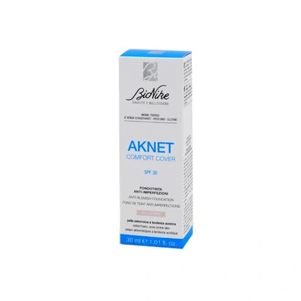 Bionike Aknet Comfort Cover Spf 30 Foundation Antiimperfections 101 Ivory 30 Milliliters