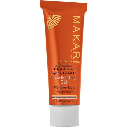 Makari Extreme Carrot & Argan Oil Facial Toning Gel 1.0oz Lightening Brightening & Tightening Gel with Organiclarine - Whitening & Anti-Aging Treatment