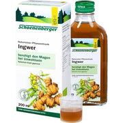 Schoenenberger Ginger Pure Plant Drink 200ml Glass Bottle - Soothes Stomach and Prevents Discomfort - Naturally Freshly Pressed - Organic