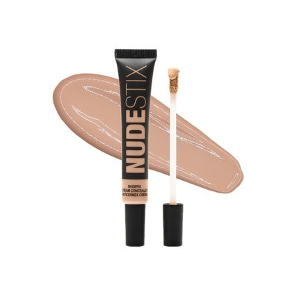 Nudestix NudeFix Cream Concealer Lightweight Liquid Natural Finish Makeup Hydrating Brightening Under Eye Dark Circle Corrector Reduces Redness and Blemishes Shade Nude 5 0.34 fl oz 10 ml