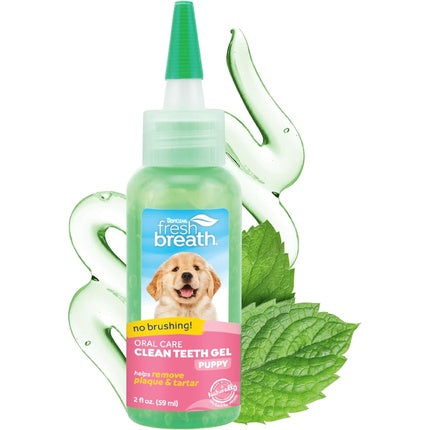 Tropiclean Fresh Breath Puppy Teeth Cleaning Gel - No Brushing Dental Care