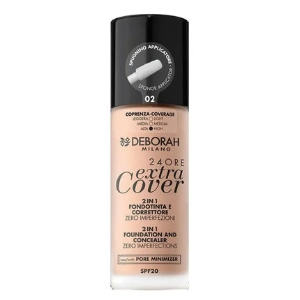 Deborah Milano Deborah Milano 24 Hour Extra Cover 2 In 1 Spf 20 02 30ml
