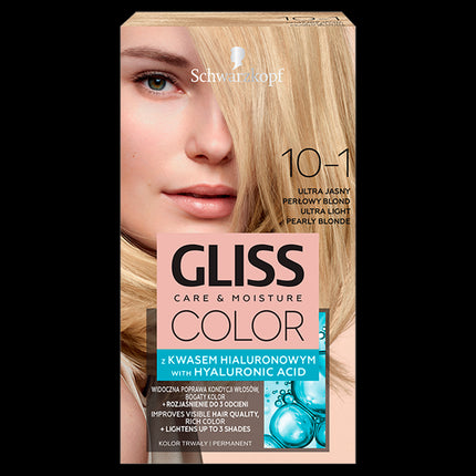 Gliss Color Care & Moisture Hair Dye 10-1 Ultra Light Pearl Blonde