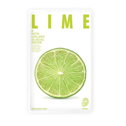 Blue Dot With Iceland Glacial Water Lime Face Mask