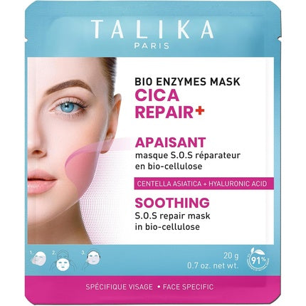 Talika Bio Enzymes Cica Repair+ Soothing Biocellulose Face Mask