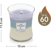 Woodwick Medium Hourglass Trilogy Scented Candle Calming Retreat with Crackling Wick Burn Time Up to 60 Hours