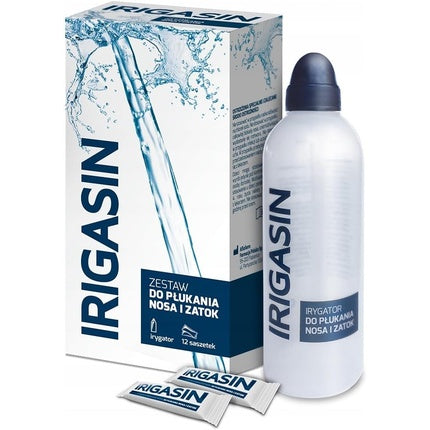 Irigasin Nasal and Sinus Cleaning Set with Irrigator - Pack of 12