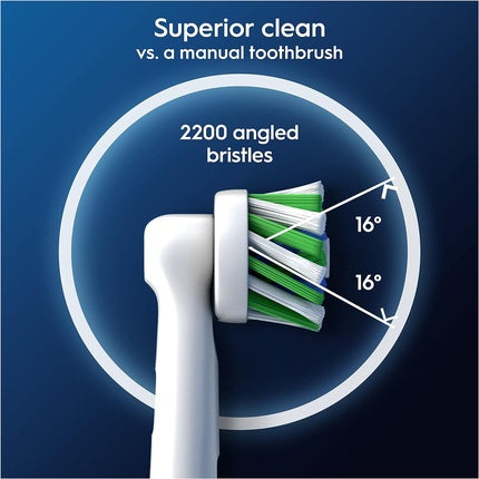 Oral-B Pro Cross Action Electric Toothbrush Head X-Shape and Angled Bristles