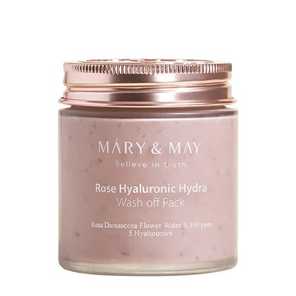 Mary&May Rose Hyaluronic Hydra Wash Off Pack 125 Grams Hydrating Face Mask