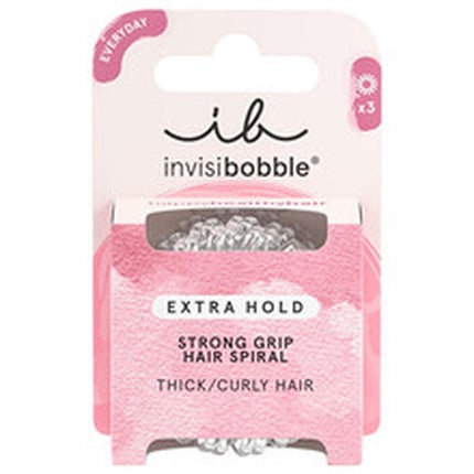 Invisibobble Extra Hold Crystal Clear Hair Band 3 Pieces
