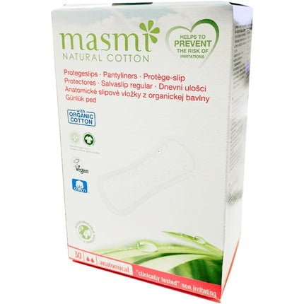 Masmi Natural Cotton Organic Panty Liners Flex 30 Pieces