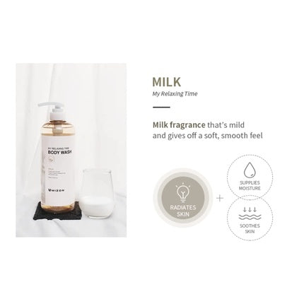 MIZON My Relaxing Time Milk Body Wash Nourish Moisturize and Soothe Skin 27oz
