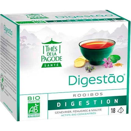 Thes De La Pagode Digestao Rooibos Organic Digestion Tea 18 Bags