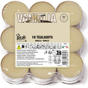 Price's Candles Petali Range Vanilla Scented Tea Lights - Pack of 18