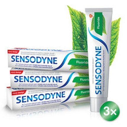 Sensodyne Fluoride Tripack Toothpaste For Sensitive Teeth