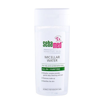 Sebamed Sensitive Skin Micellar Water Oily Skin 200 Ml For Cleansing And Care Of Oily And Combination Skin