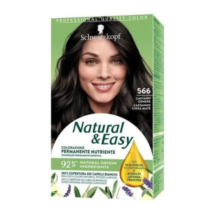 SCHWARZKOPF Natural & Easy Permanent Hair Dye N 566 Ash Brown