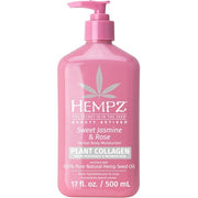 Hempz Sweet Jasmine and Rose Collagen Infused Herbal Body Moisturizer for Unisex
