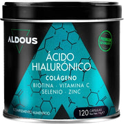 Collagen Hyaluronic Acid 220mg 120 Capsules XL with Vitamin C Biotin Zinc Selenium Vitamins for Hair Skin and Nails 1000mg of Collagen for Joints Muscles and Bones